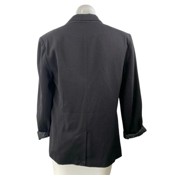 Silence + Noise Women's Black Long Sleeve Notch Lapel Blazer Coat Jacket Size M - Picture 2 of 4